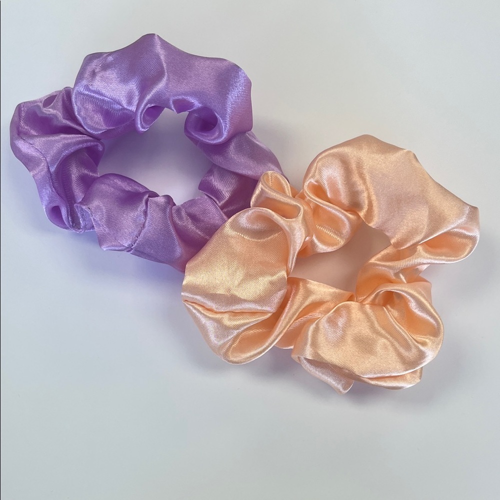 2 Satin Hair Scrunchies
